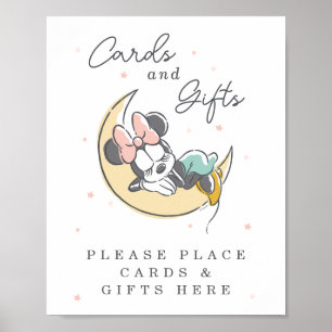 Poster Minnie Souris au-dessus de la lune   Cartes et cad
