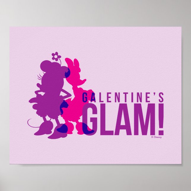 Poster Minnie Souris & Daisy Duck | Galentine's Glam ! (Devant)