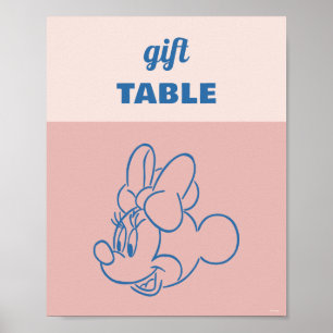 Poster Minnie Souris rose Filles Anniversaire