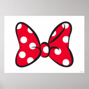 Poster Minnie tendance Nœud à pois rouges