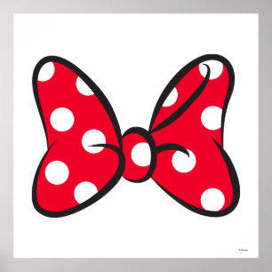 Poster Minnie tendance Nœud à pois rouges