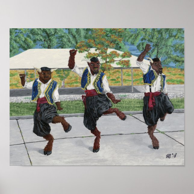Poster Minotaures grecques Danser Imaginaire Mur d'Art Im (Devant)