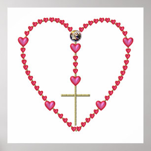 Poster Minuscule coeur Rosaire
