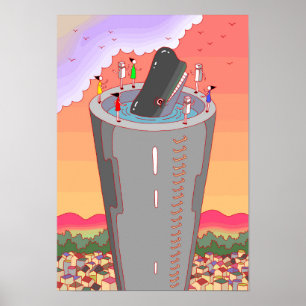 Poster Miracle au sommet de la cheminée.