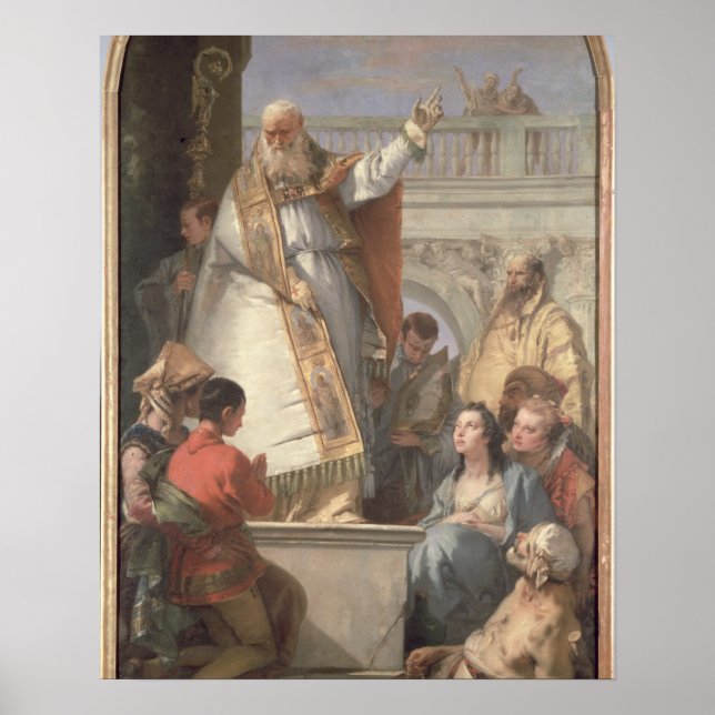Poster Miracle of St. Patrick, c.1746 (huile sur toile) (Devant)