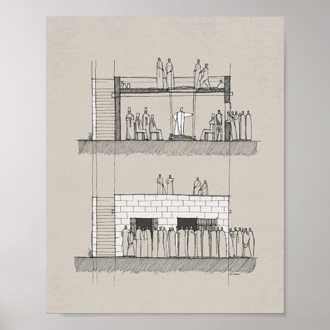 Poster Miracle paralytique - Jésus guérit les paralysies (Devant)