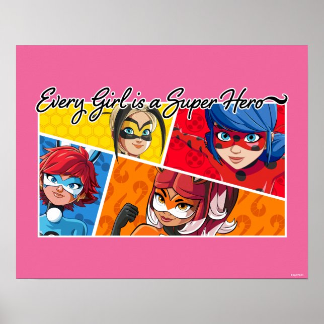Poster Miraculeux Chaque fille est un super héros (Devant)