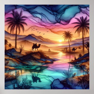 Poster Mirage du désert