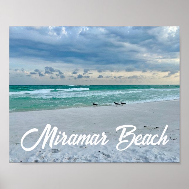 Poster Miramar Beach Floride Belle photographie océanique (Devant)