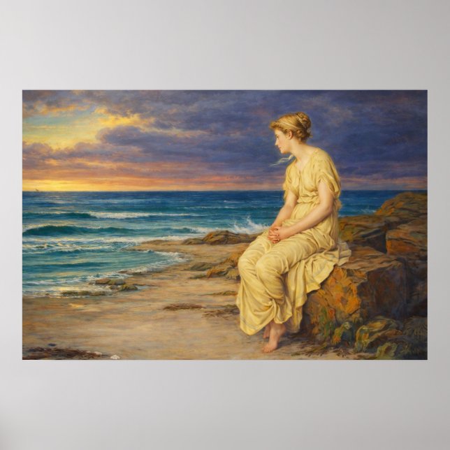 Poster Miranda by John William Waterhouse (Devant)
