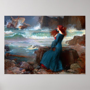 Poster Miranda The Tempest John William Waterhouse