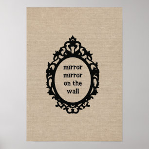 Poster Miroir miroir sur le mur vintage typographie chic