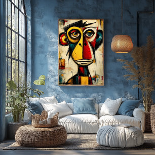 Poster Miroir Primitif Expressionnisme Abstrait Contempor