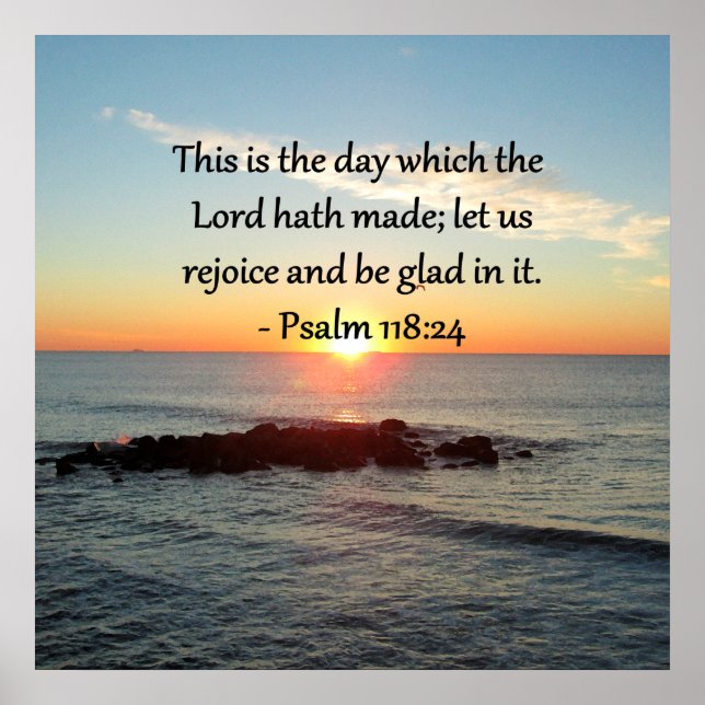 POSTER MISE À JOUR DE PSALM 118:24 DESIGN PHOTO SLEVER (Devant)