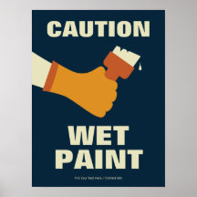 Mise en garde Peinture Humide Rétro Santé et sécur