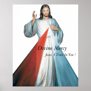 Poster Miséricorde divine Jésus Je fais confiance en toi 