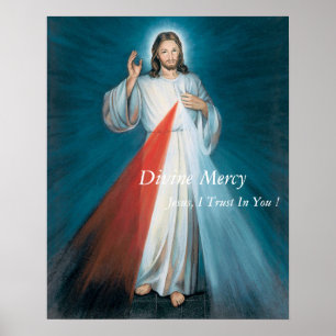 Poster Miséricorde divine Jésus Je fais confiance en toi 