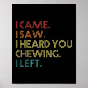 Poster Misophonia Loud Cheval Je Suis Venu Je Vous Ai Vu 