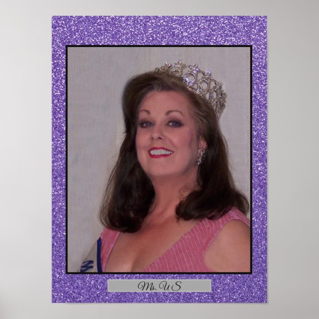Poster Miss America USA Parties scintillant Personal Port (Devant)