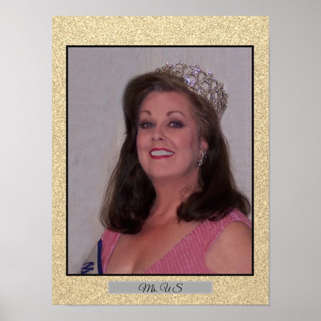 Poster Miss America USA Parties scintillant Personal Port (Devant)