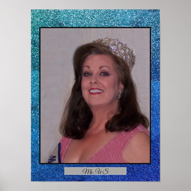 Poster Miss America USA Parties scintillant Personal Port (Devant)