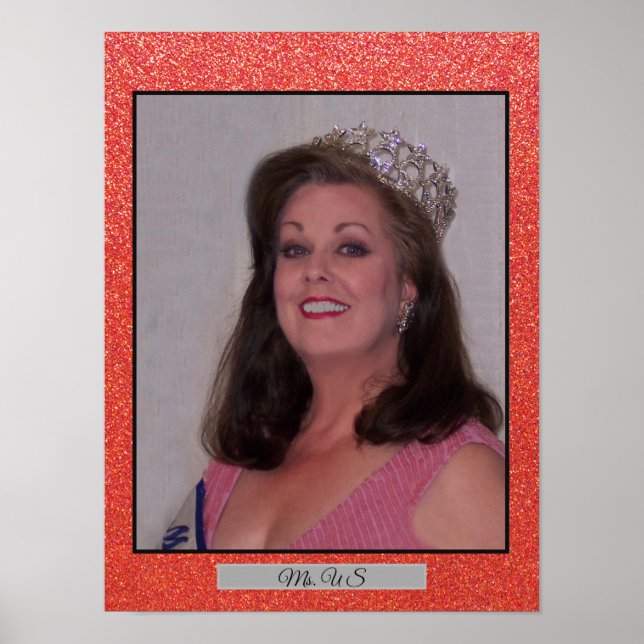 Poster Miss America USA Parties scintillant Personal Port (Devant)