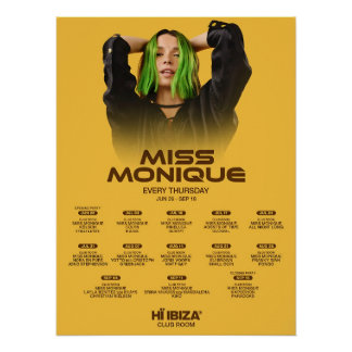 Poster Miss Monique - Hï Ibiza