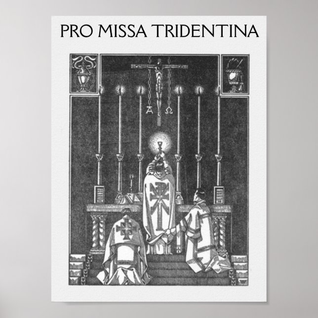 Poster missa solemnis, PRO MISSA TRIDENTINA (Devant)