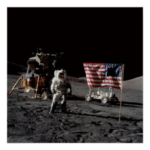 Poster Mission d'atterrissage lunaire Apollo 17 de la NAS