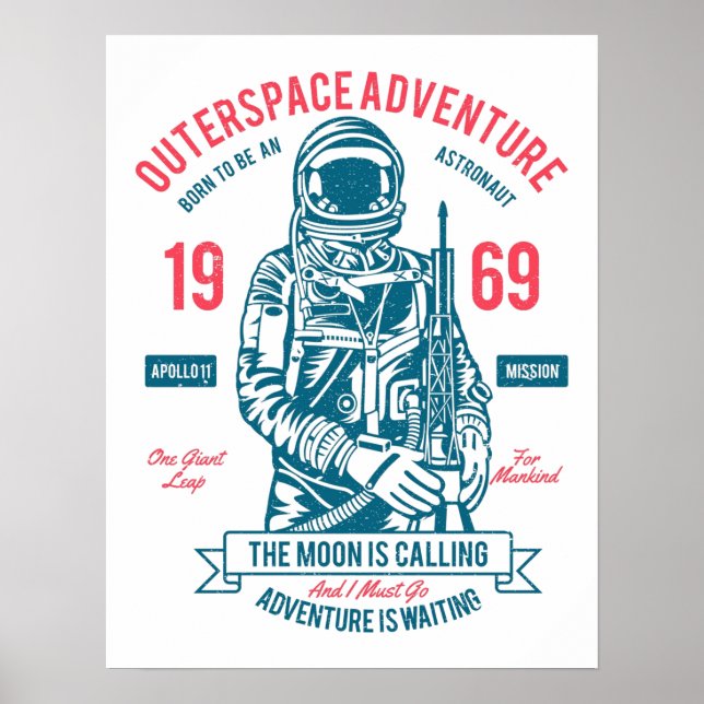 Poster Mission Patriotique Apollo 11 (Devant)