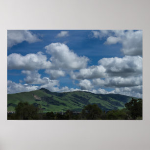 Poster Mission Peak Hills California Spring