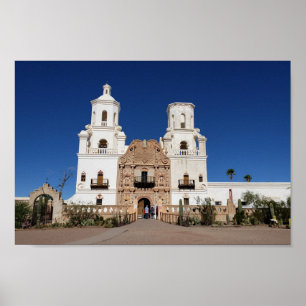 Poster Mission San Xavier Del Bac, Tucson AZ