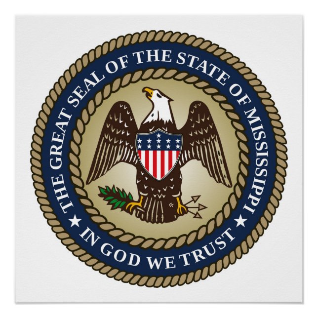 Poster Mississippi - symbole de la république américaine  (Devant)