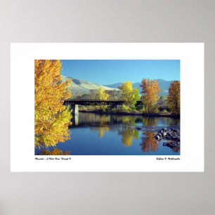 Poster Missoula - Une Rivière La Traverse
