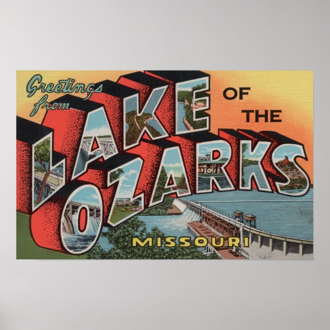 Poster Missouri - Lac des Ozarks (Devant)
