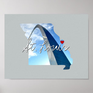 Poster Missouri State Photo insert and town name