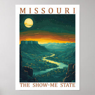 Poster Missouri the Show Me State USA Travel Place