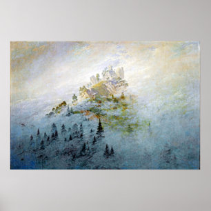 Poster Mist matinal de Caspar David Friedrich en montagne