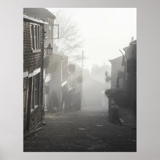 Poster Mist sur Haworth Main Street