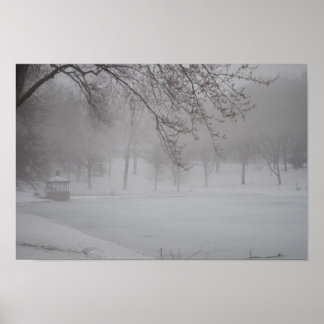 POSTER MIST SUR LE PARC
