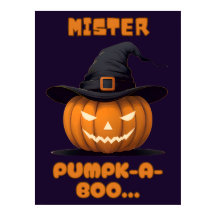 Mister Pumpk-A-Boo Halloween Pumpkin