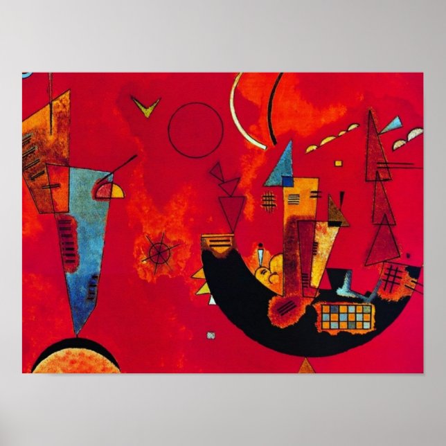 Poster Mit und Gegen, 1929 par Wassily Kandinsky (Devant)