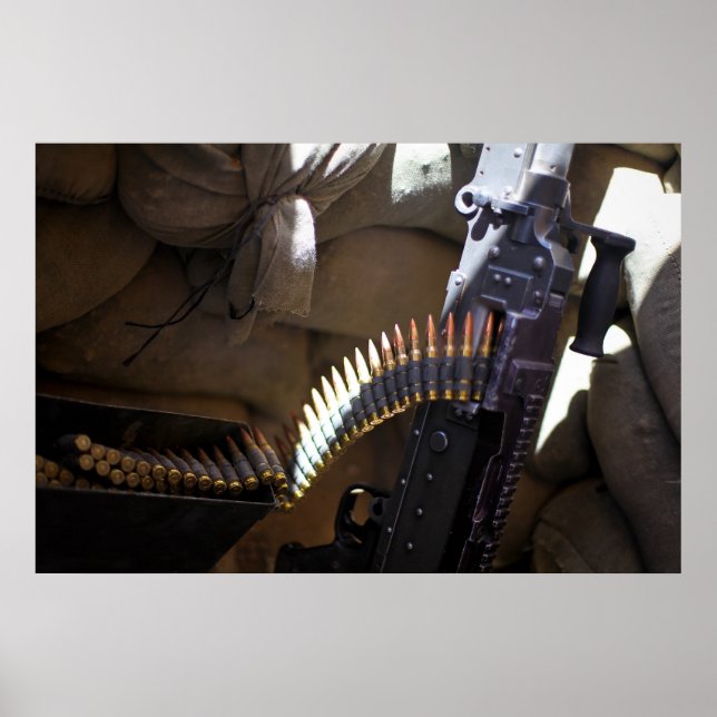 Poster Mitrailleuse M-240 (Devant)