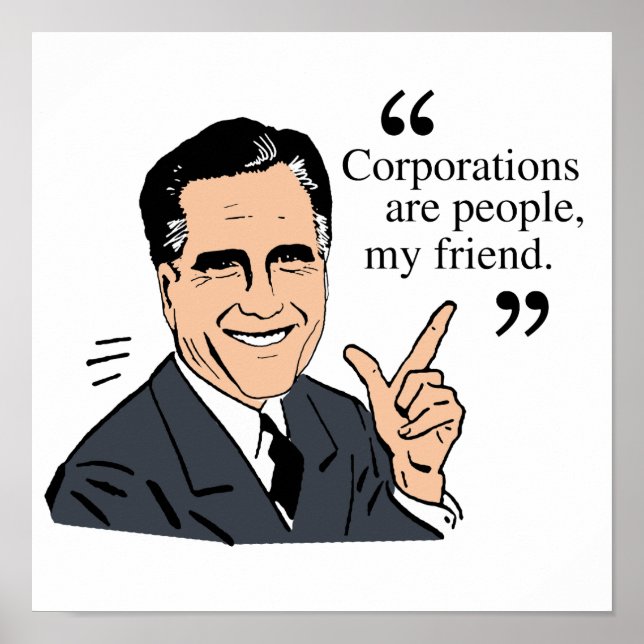Poster Mitt Romney Citations couleur (Devant)