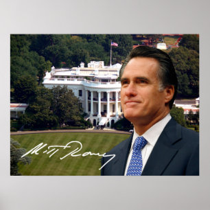 Poster Mitt Romney & Maison Blanche