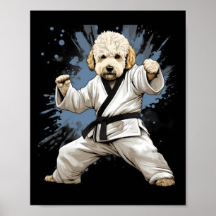 Poster Mixed martial art Goldendoodle Dog Karate