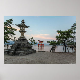 Poster Miyajima torii gate, Japon