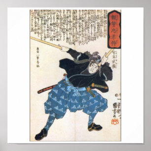 Poster Miyamoto Musashi Peinture c. Années 1800