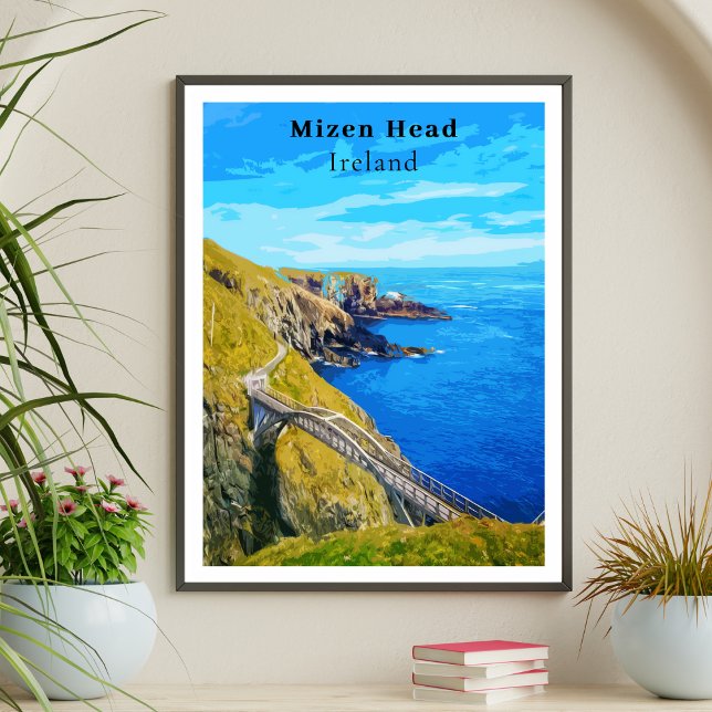 Poster Mizen Head Cork Irlande Style rétro (Créateur téléchargé)