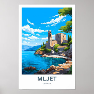 Poster Mljet Croatie Imprimer